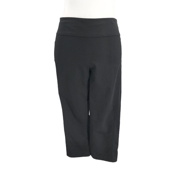 Diane Von Furstenberg NEW Womens Size 8 Sweetie Pie Nylon Capri Pants in Black - Picture 1 of 7